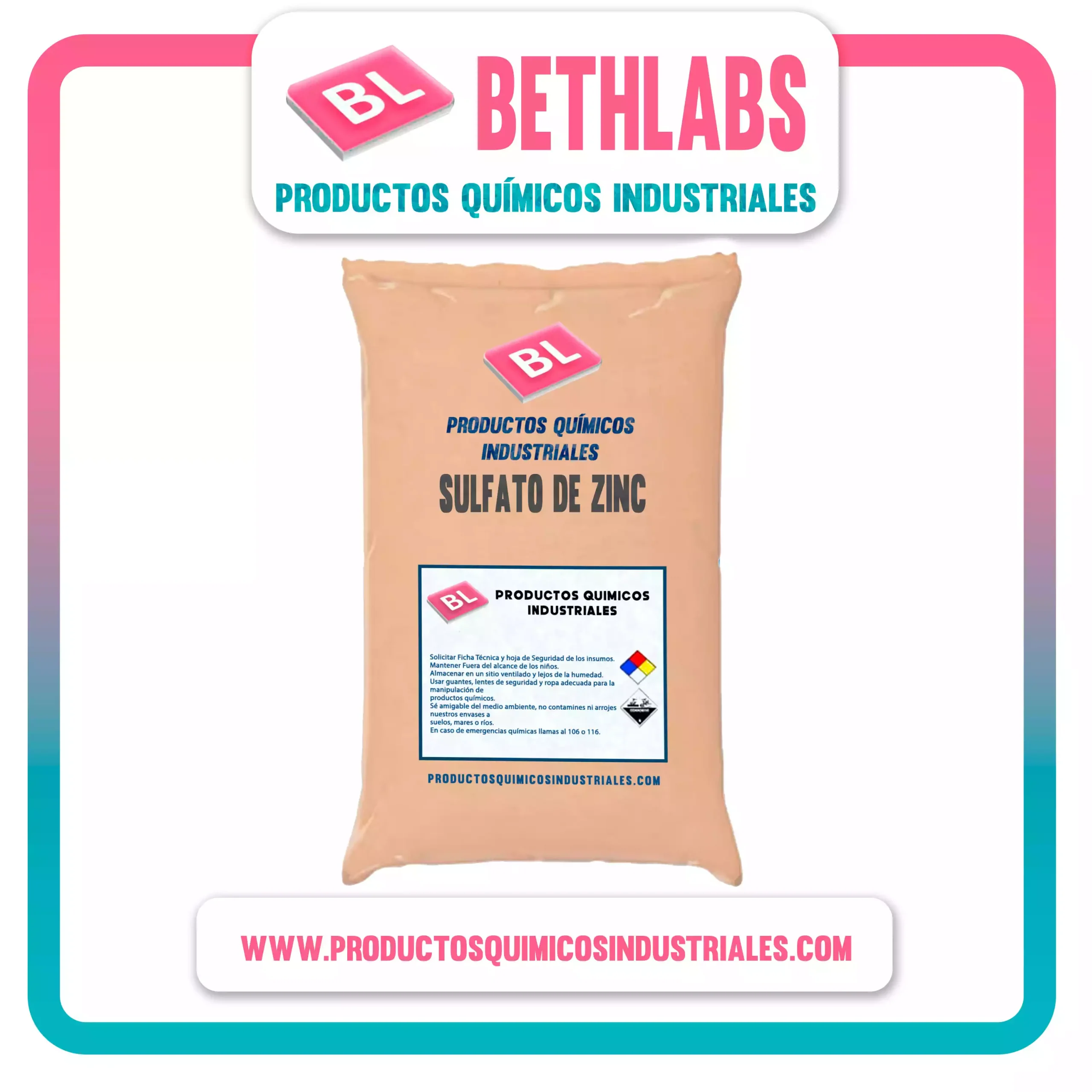 Sulfato de Zinc en Perú | Venta y Distribución Industrial – BETHLABS